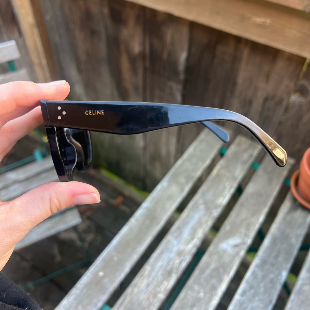 Celine Women's Round Black Sunglasses - Picture 13 of 15